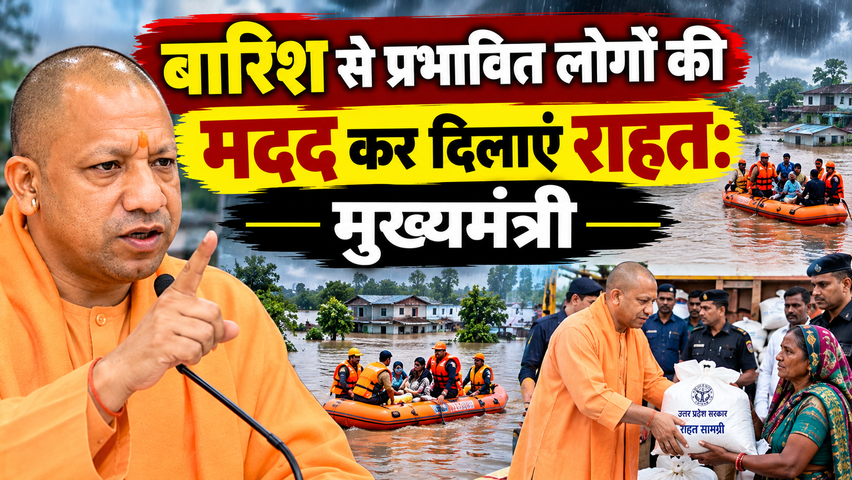 बारिश से प्रभावित लोगों की मदद कर दिलाएं राहत: मुख्यमंत्री