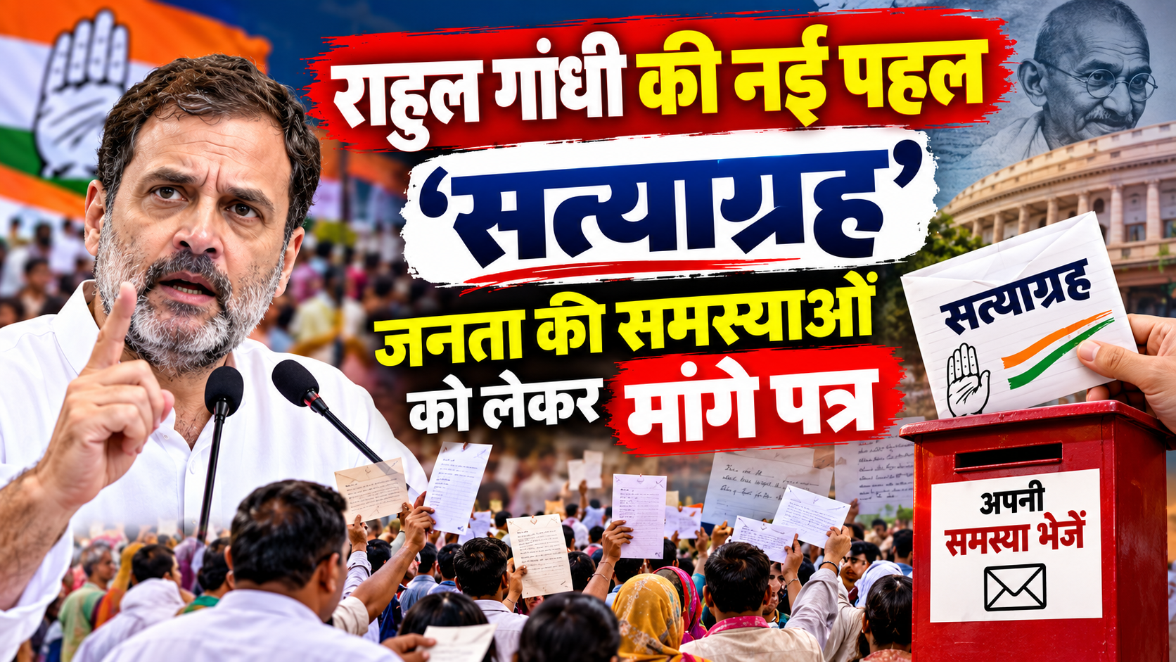 राहुल गांधी की नई पहल ‘सत्याग्रह’, जनता की समस्याओं को लेकर मांगे पत्र