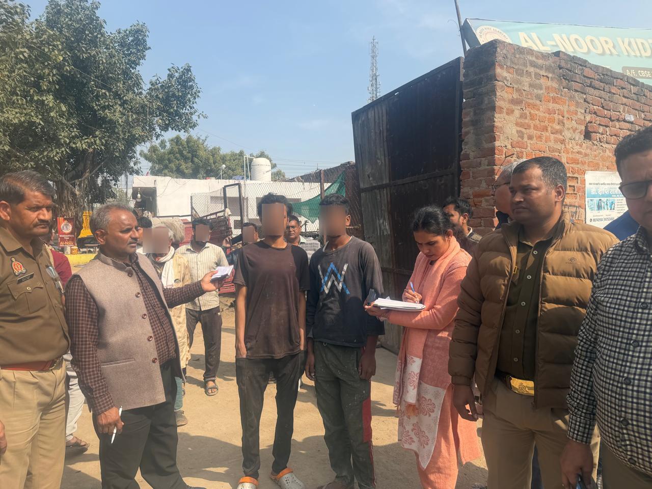 थाना एंटी ह्यूमन ट्रैफिकिंग द्वारा बालश्रम करने वाले 07 बच्चों को किया गया रेस्क्यू ।