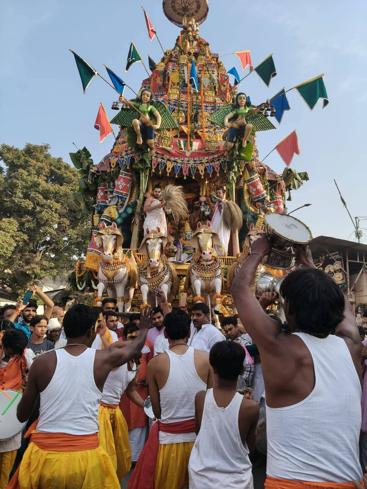 साठ फीट ऊंचे चंदन के रथ पर निकले ठाकुर गोदा रंगमन्नार, उमड़ा श्रद्धा का सैलाब