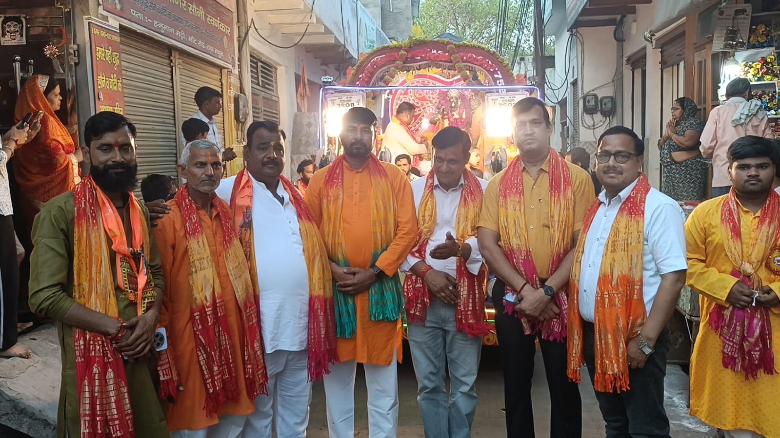 राया में हर्षोल्लास के साथ निकली बजरंगबली की शोभायात्रा काली का अखाड़ा रहा आकर्षक का केंद्र