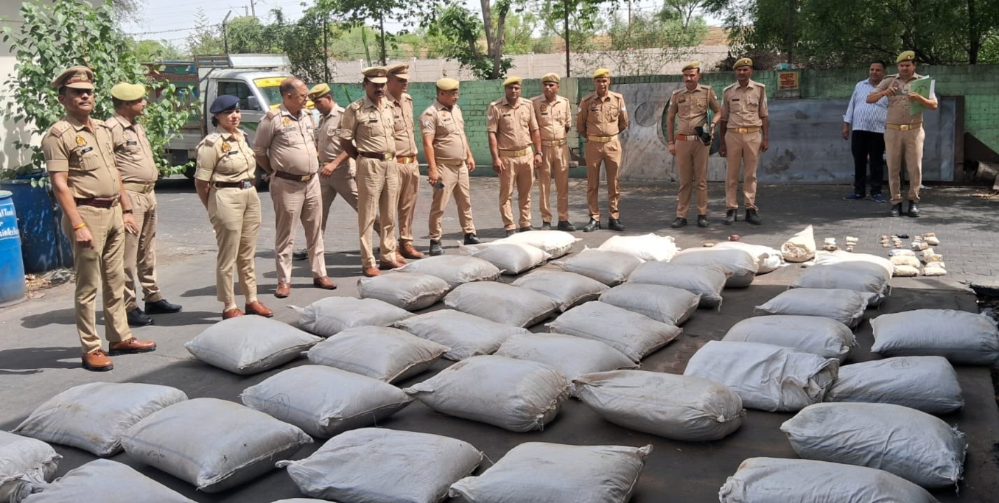 ऑपरेशन दहन के तहत फिरोजाबाद पुलिस ने 787 किलो से अधिक मादक पदार्थ कराया नष्ट