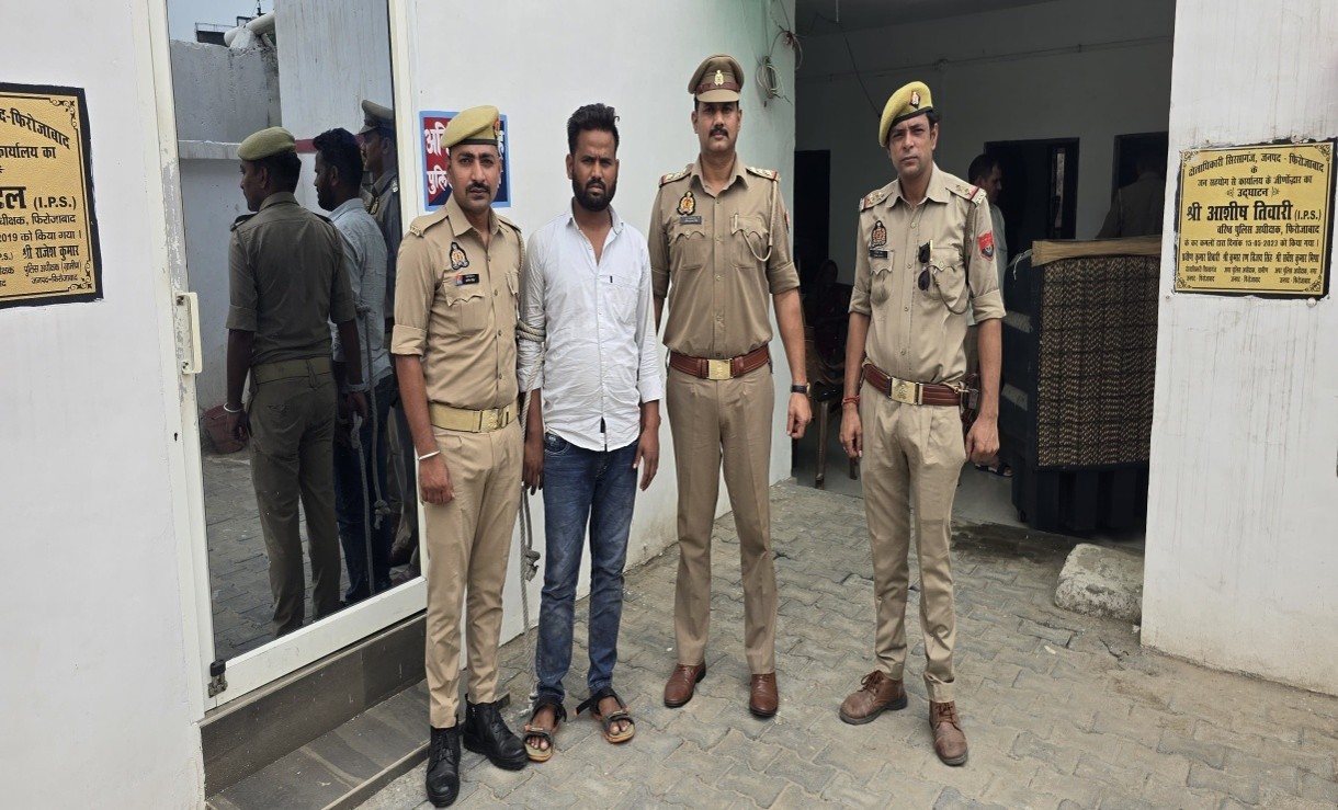 सिरसागंज पुलिस व एसटीएफ को बड़ी सफलता, 50 हजार का इनामी गैंगस्टर लखन गिरफ्तार