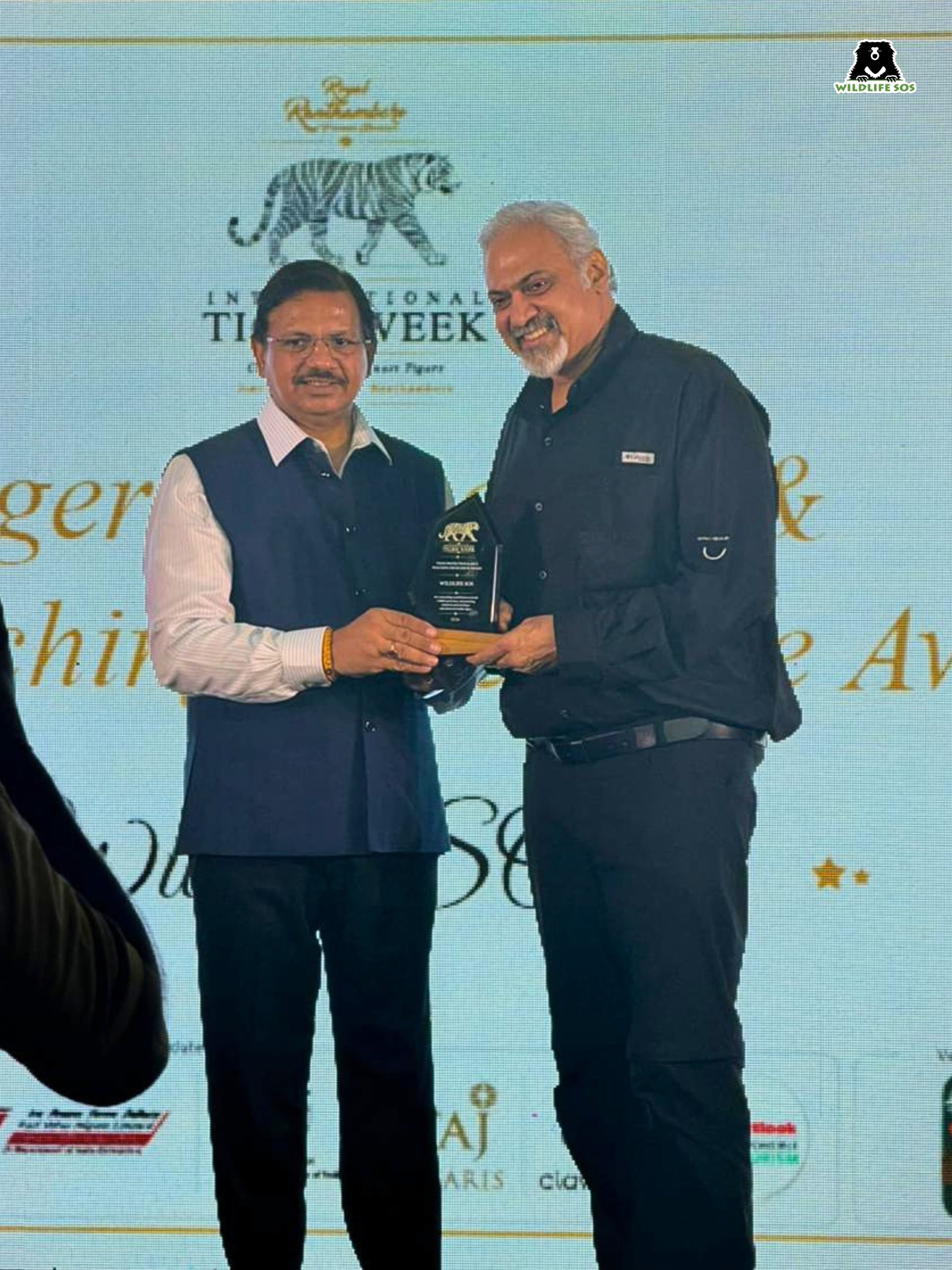 वाइल्डलाइफ एसओएस को मिला ‘टाइगर प्रोटेक्शन एंड एंटी-पोचिंग एक्सीलेंस अवॉर्ड’