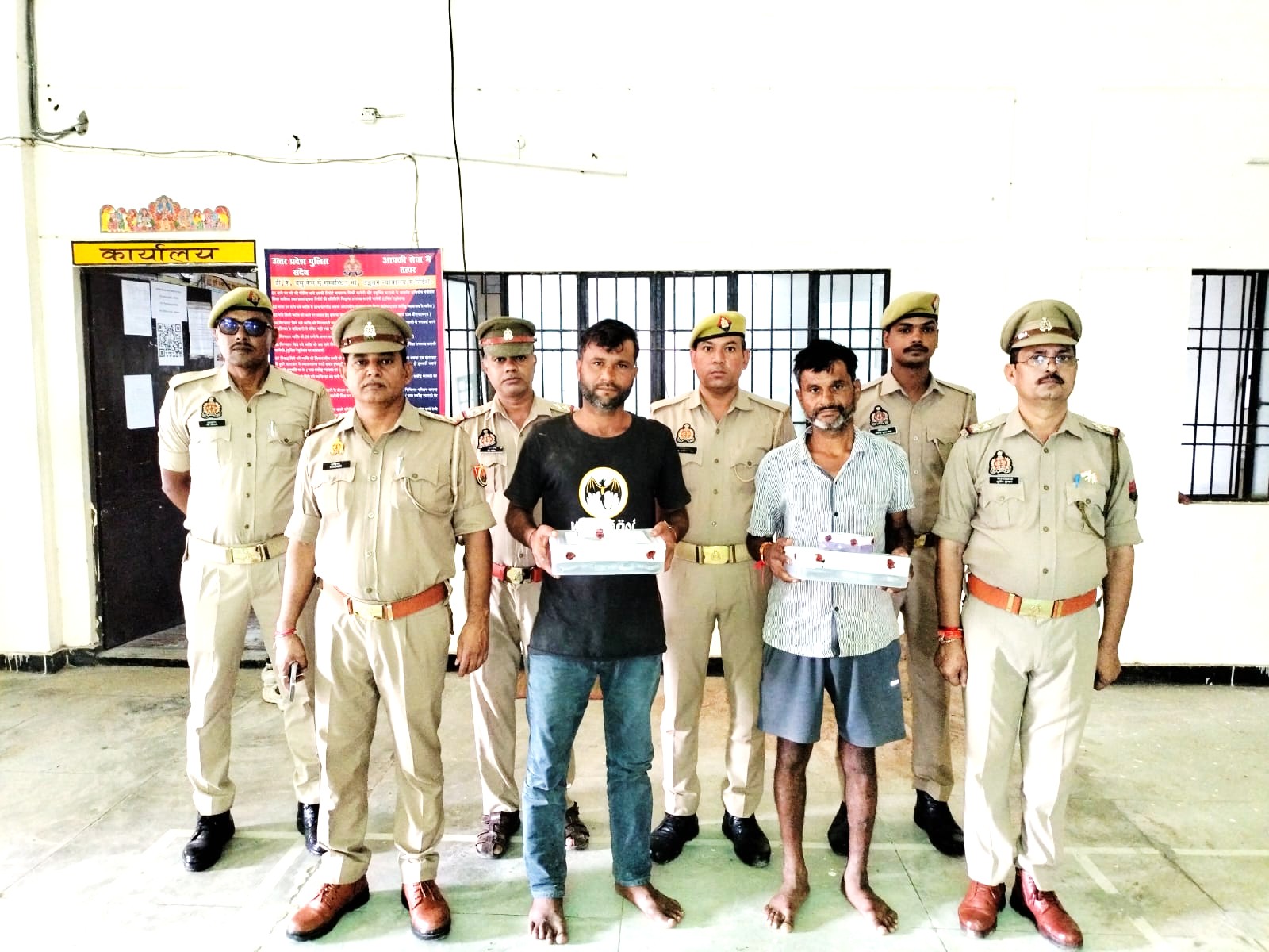अरांव पुलिस ने दो शातिर लुटेरों को तमंचे और कारतूस समेत किया गिरफ्तार