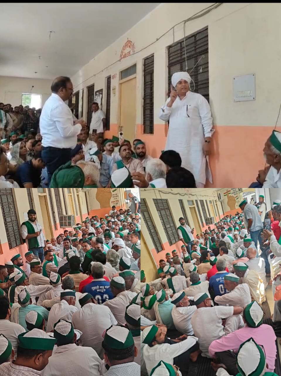 अधिकारियों ने मौके पर सुनी किसानों की  शिकायतें जिलाधिकारी के नाम पर एसडीएम को सौंपा ज्ञापन
